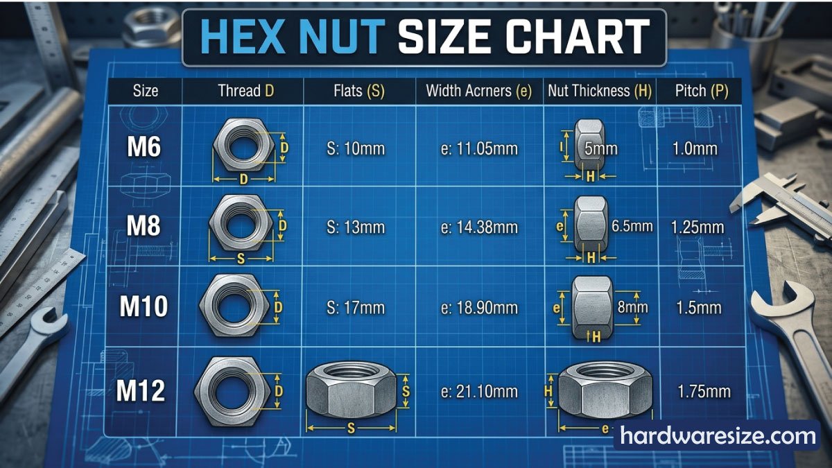 Hex Nut Sizes