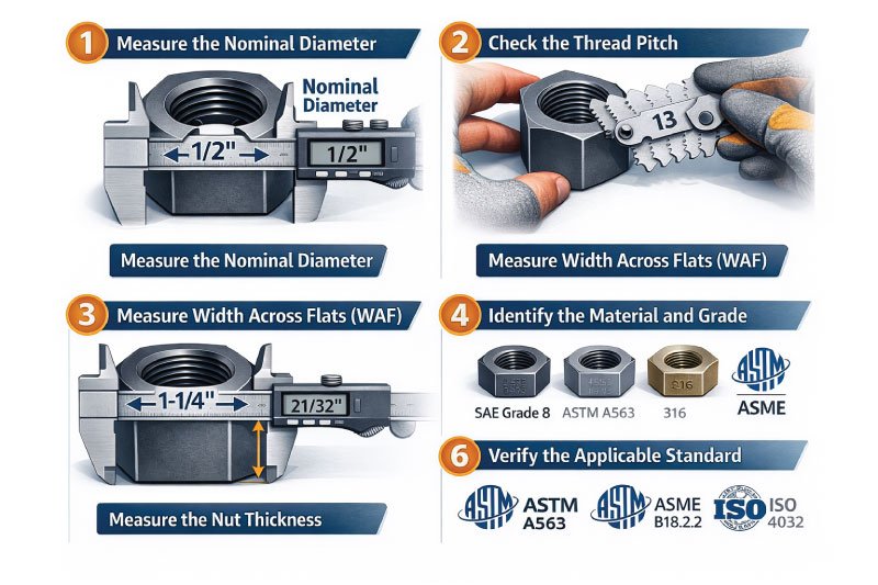 How to Measure a Heavy Hex Nut