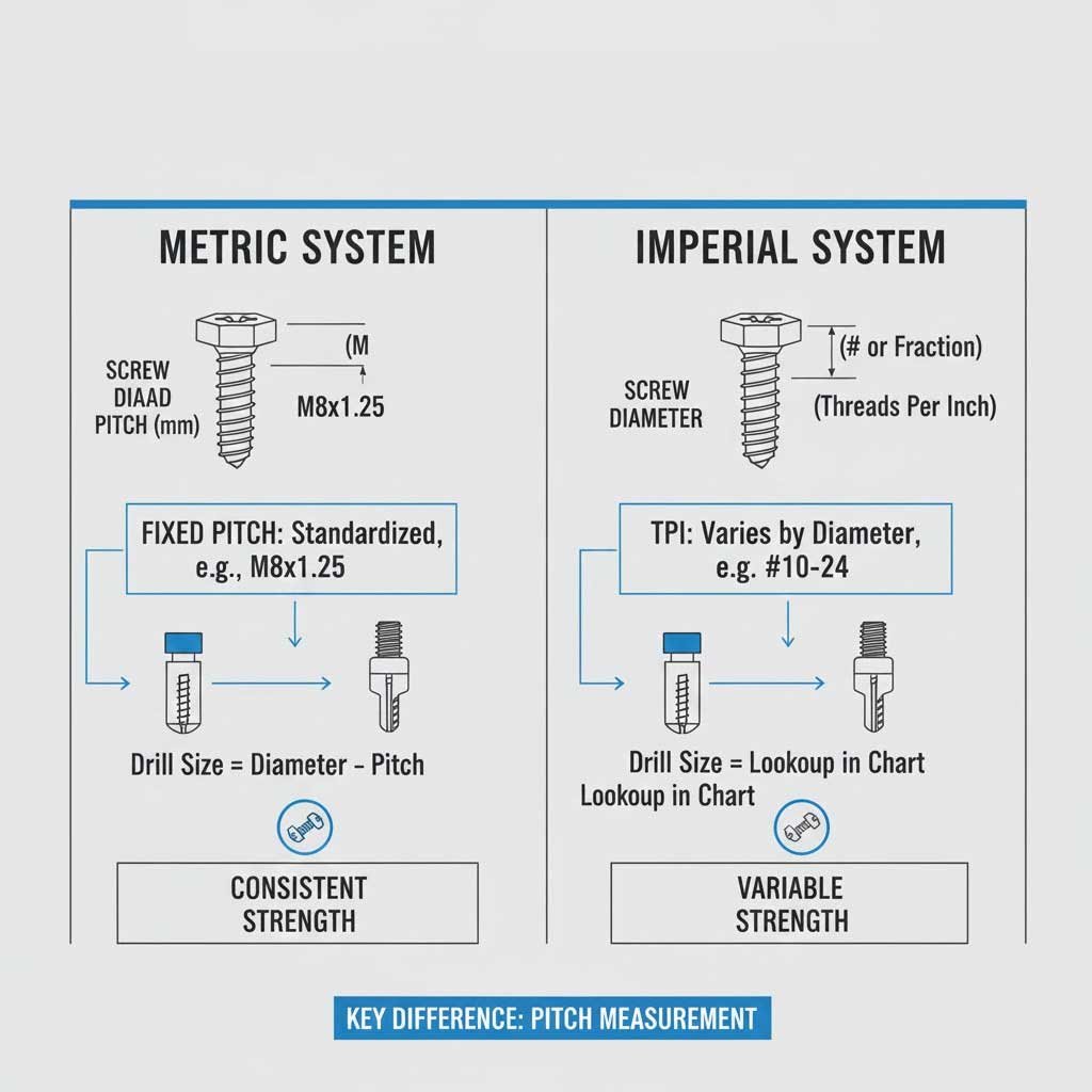 Tap Drill Size Chart For Metric And Imperial Screws Hardware Size