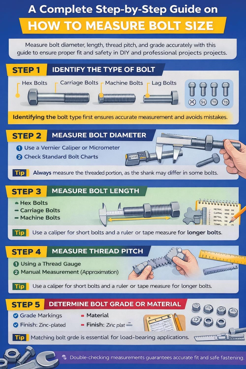 A Complete Step-by-Step Guide on How to Measure Bolt Size