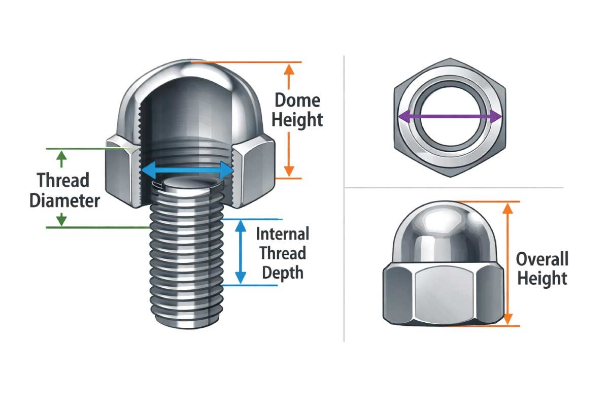 Cap Nut Dimension Diagram Explained