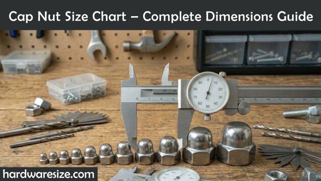 Cap Nut Size Chart – Complete Dimensions Guide - Hardware Size