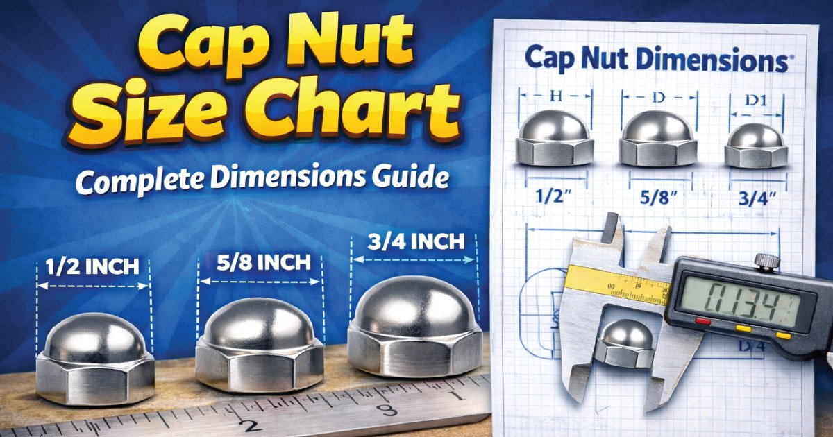 Cap Nut Size Chart