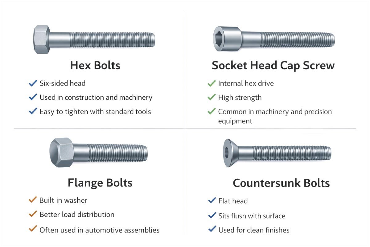 Common Types of Metric Bolts