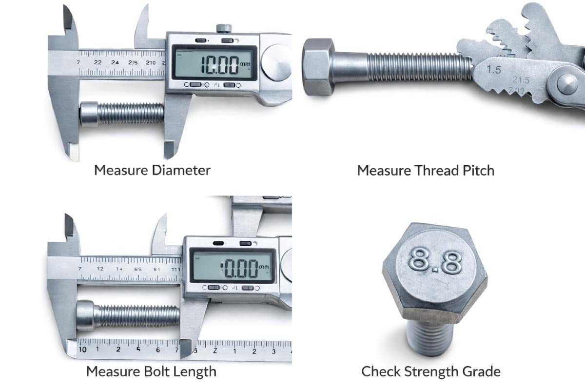 How to Measure a Metric Bolt Correctly, image Guide