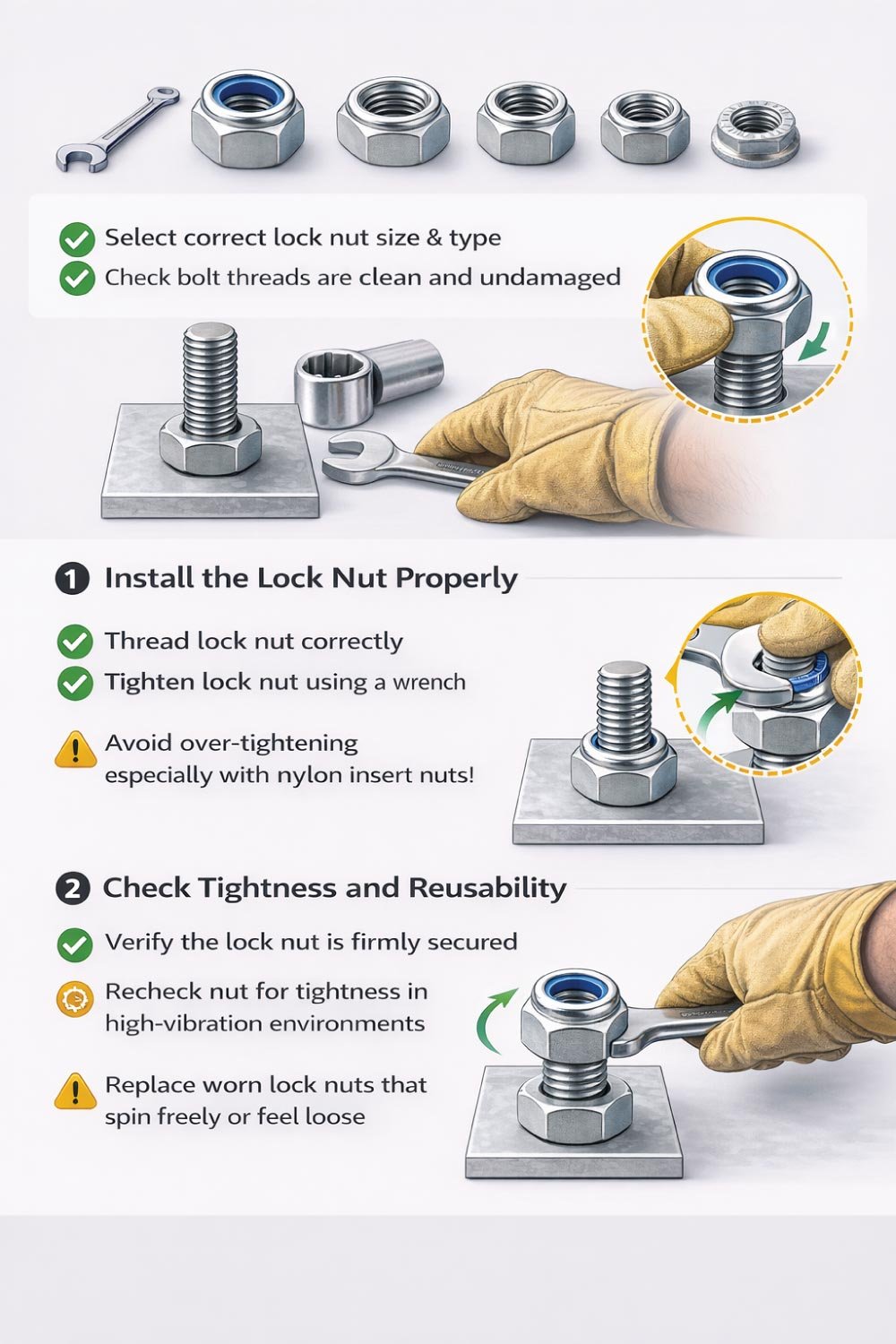 Lock Nut Installation and Use