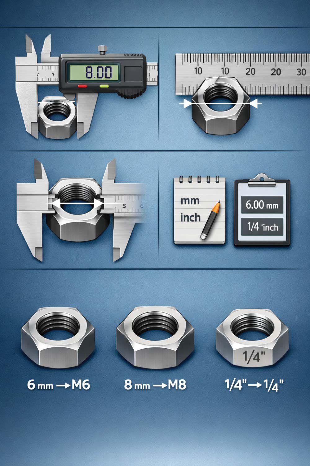 Method 1: Measure the Thread Diameter
