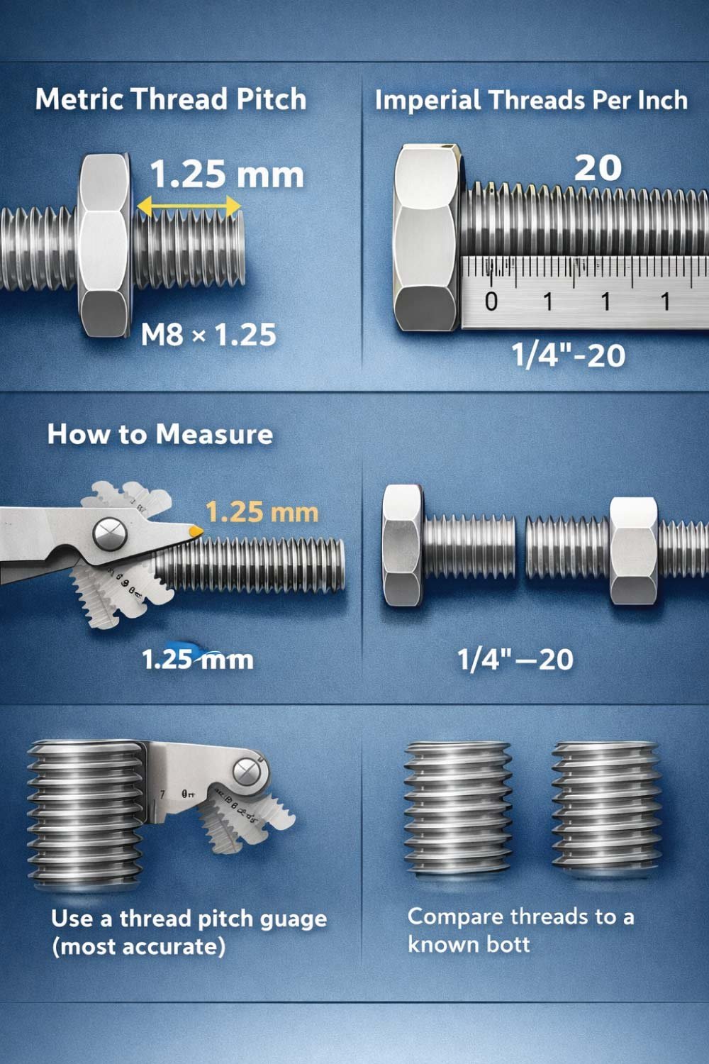 Method 2: Measure the Thread Pitch or TPI