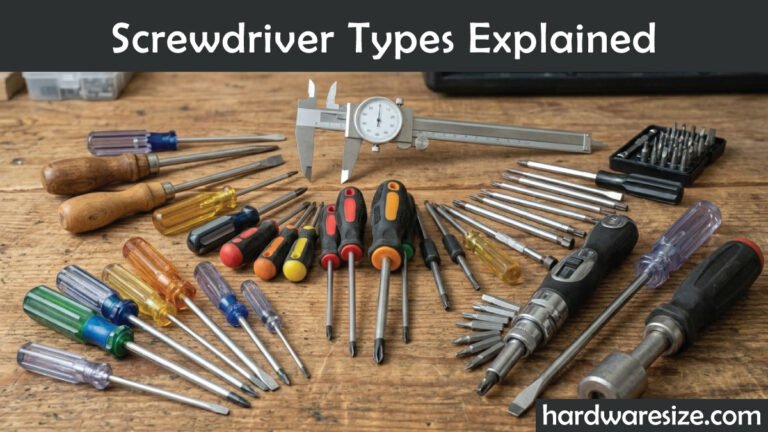 Basic Screwdriver Tips Types Screwdriver Types Explained: Complete Guide for Beginners - Hardware Size