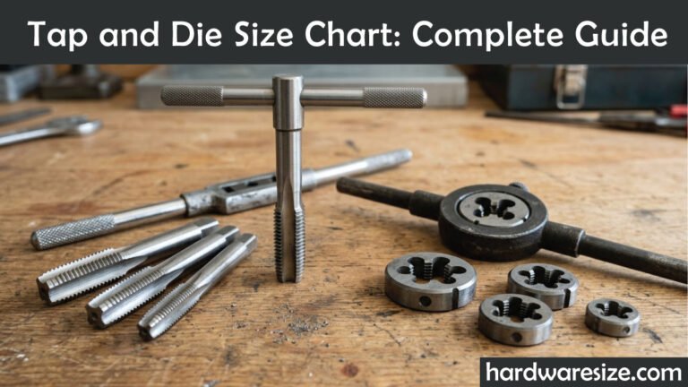 Tap and Die Size Chart: Complete Threading Guide - Hardware Size