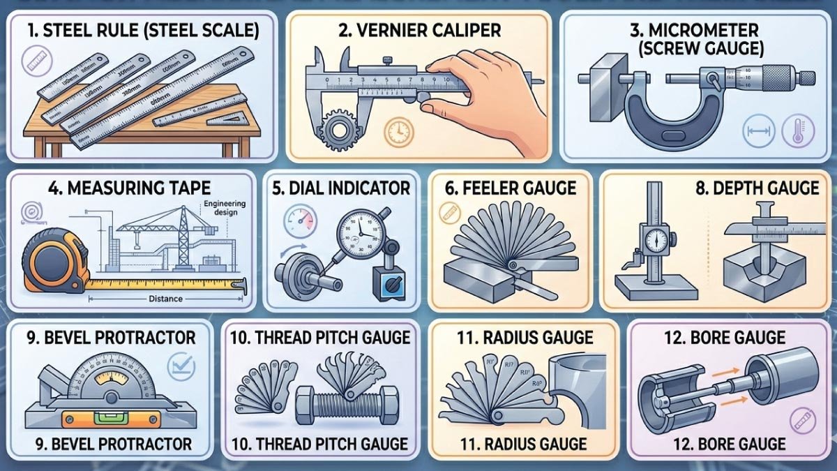 Common Mechanical Measurement Tools and Their Sizes