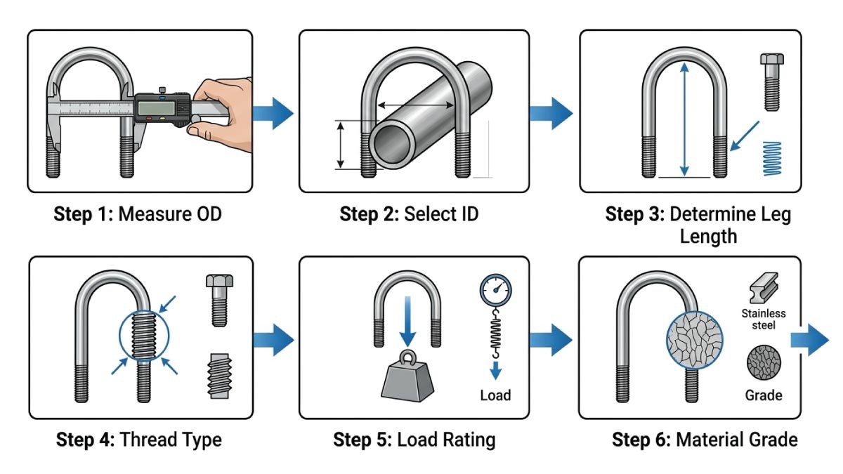 How to Accurately Measure and Select a U-Bolt