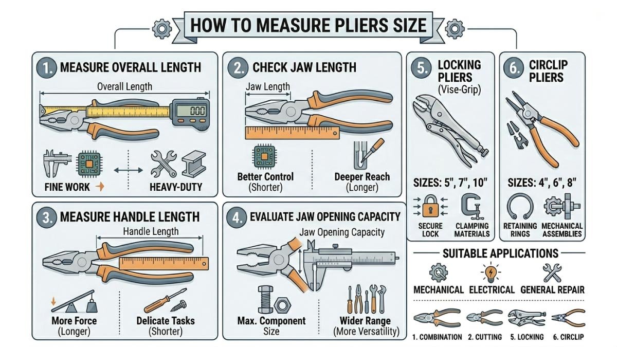 How to Measure Pliers Size