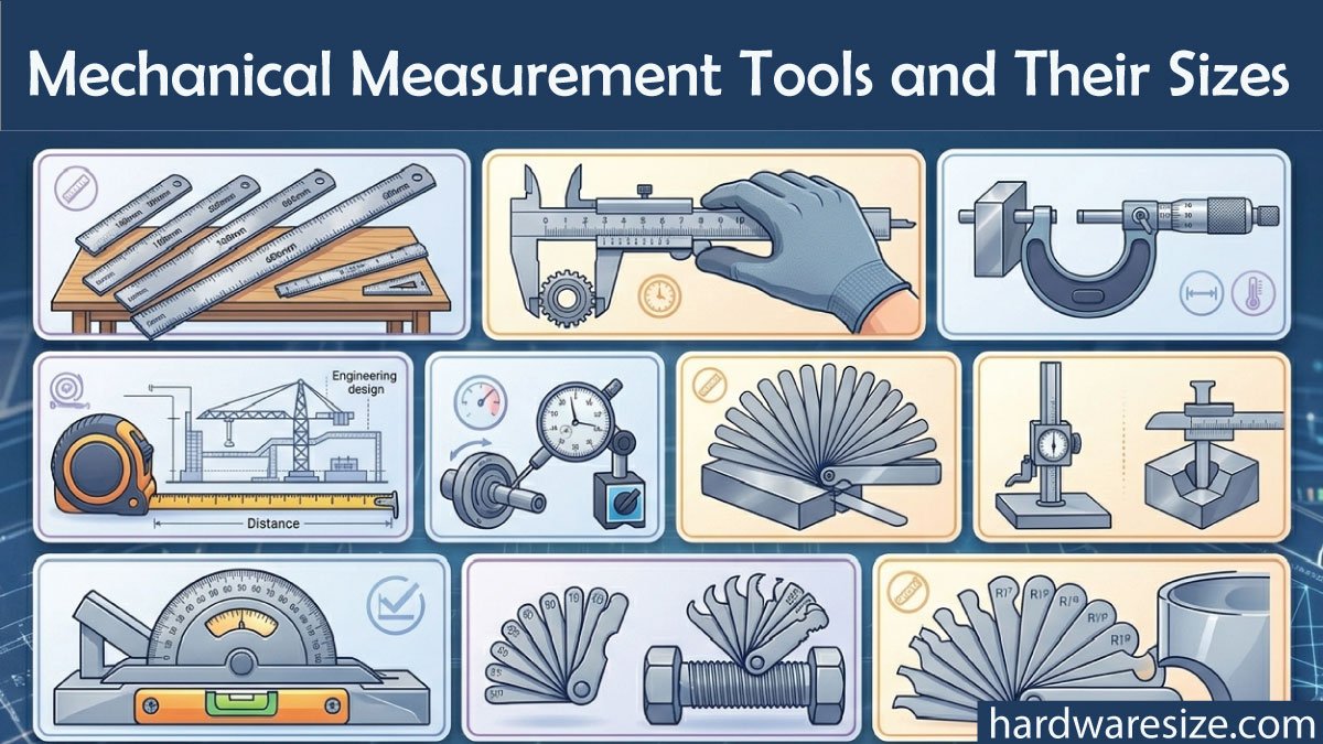 Mechanical Measurement Tools and Their Sizes