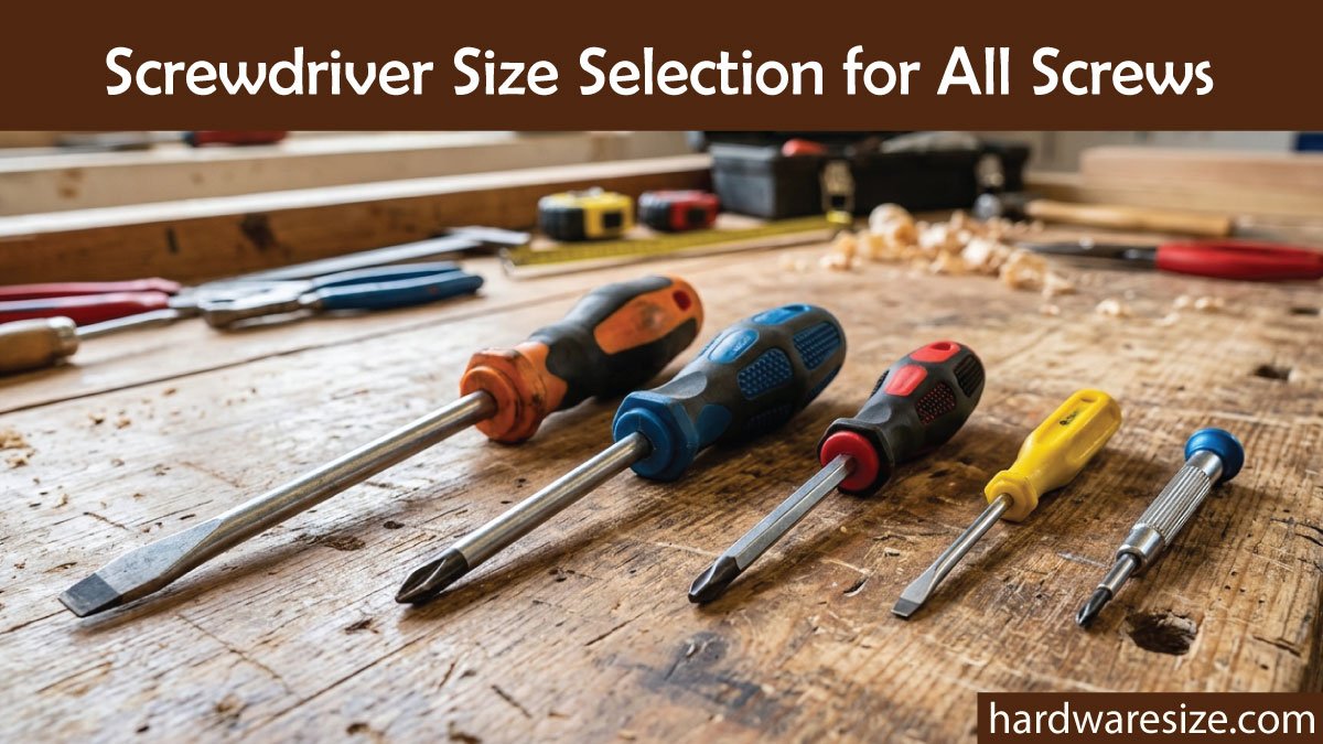 Screwdriver Size Selection for All Screws