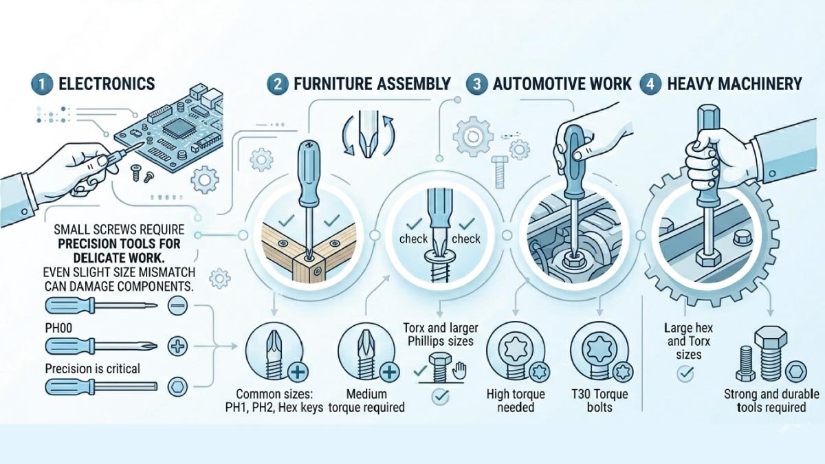 Screwdriver Size for Different Applications