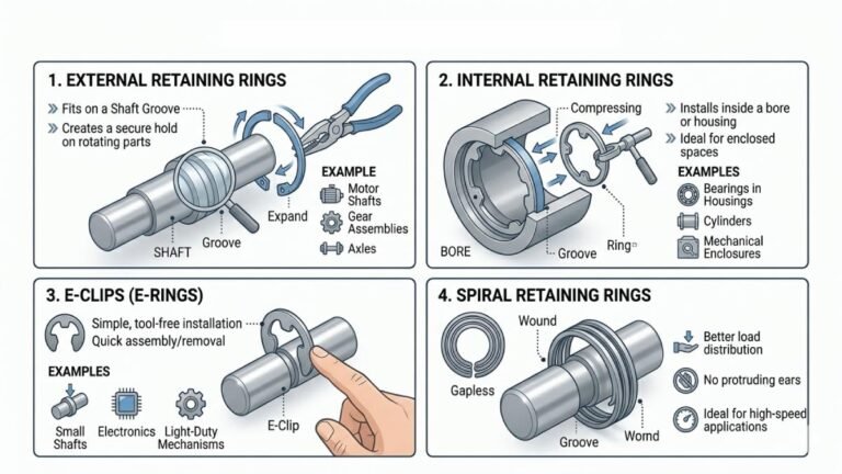 Retaining Ring Sizes Explained with Uses (Complete Guide) - Hardware Size