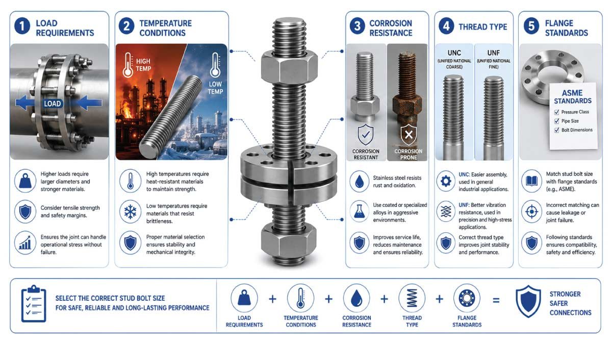 How to Choose the Correct Stud Bolt Size