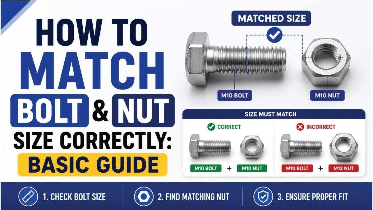 How to Match Bolt and Nut Size Correctly