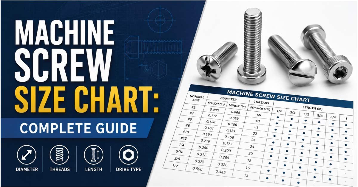 Machine Screw Size Chart