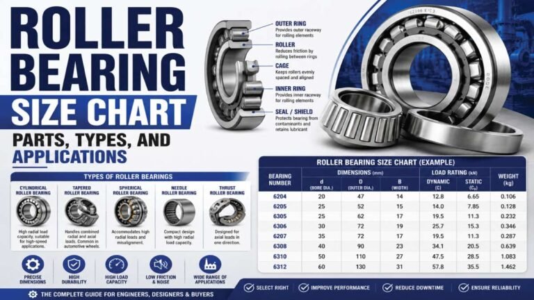 Roller Bearing Size Chart: Full Guide with PDF and Images - Hardware Size