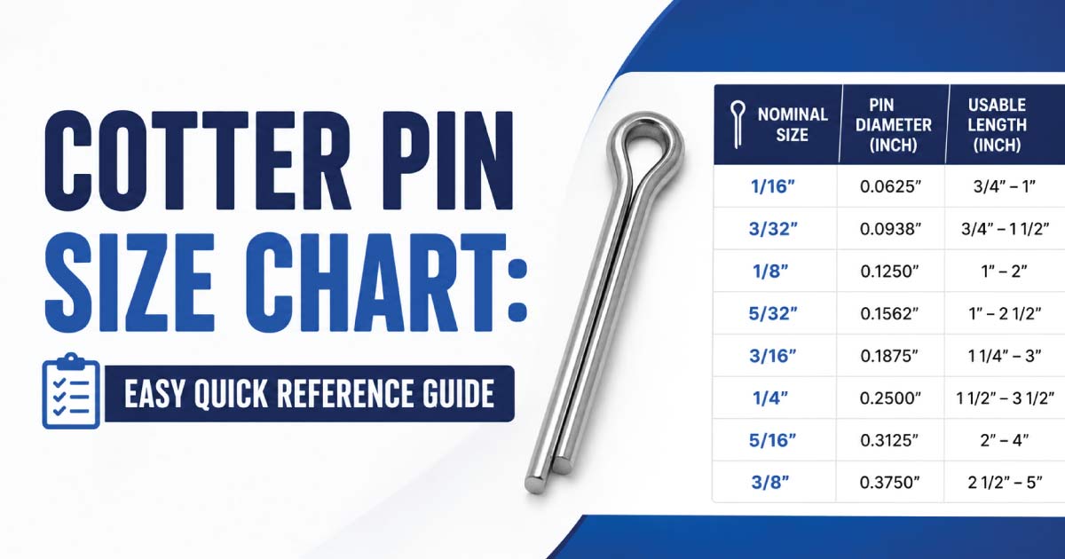 Cotter Pin Size Chart