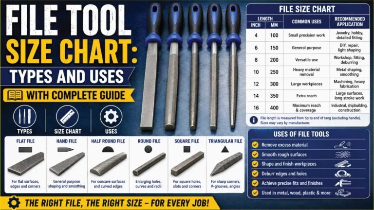 File Tool Size Chart: Types and Uses With Full Guide - Hardware Size