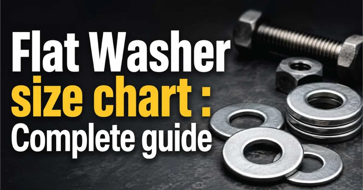 Flat Washer size chart