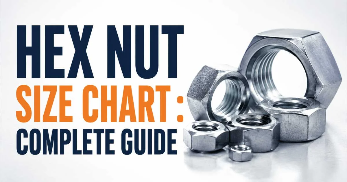 Hex Nut size chart