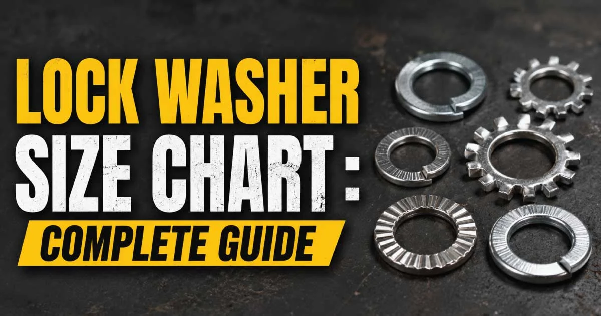 Lock Washer size chart