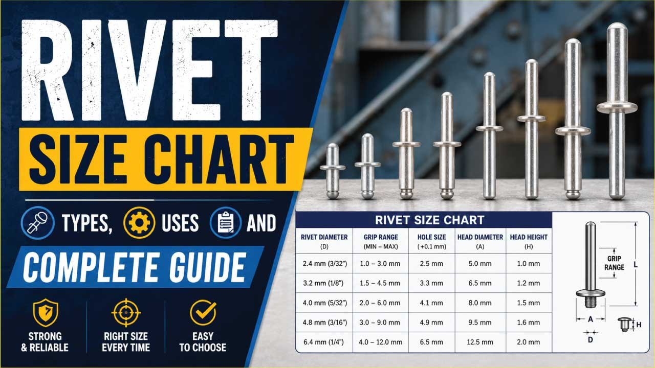 Rivet Size Chart: Types, Uses and Complete Guide