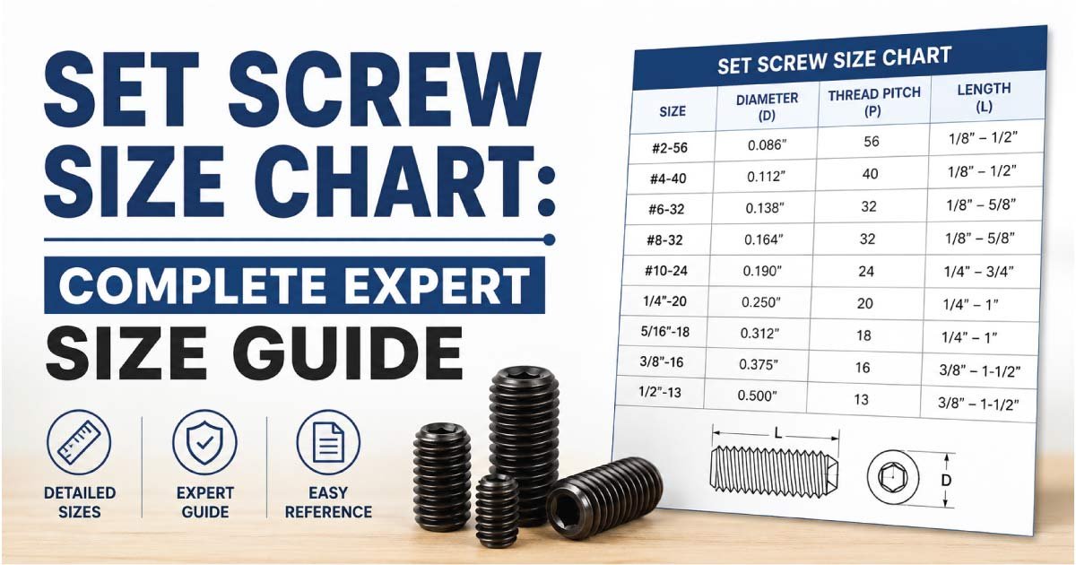Set Screw Size Chart