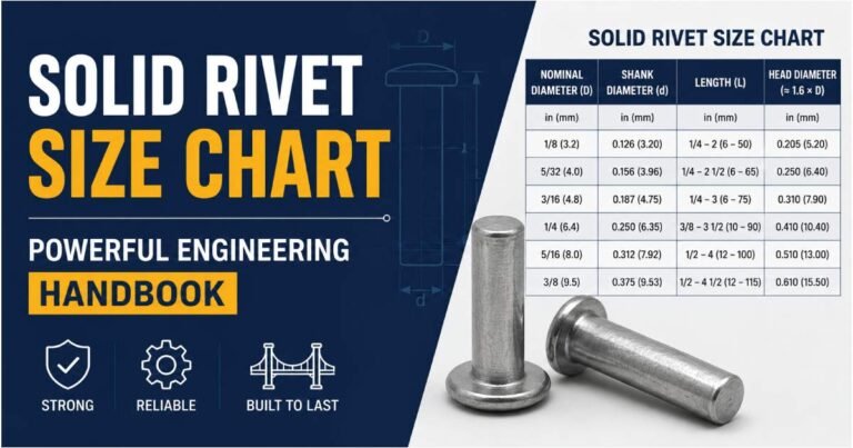 Solid Rivet Size Chart: Powerful Engineering Handbook - Hardware Size