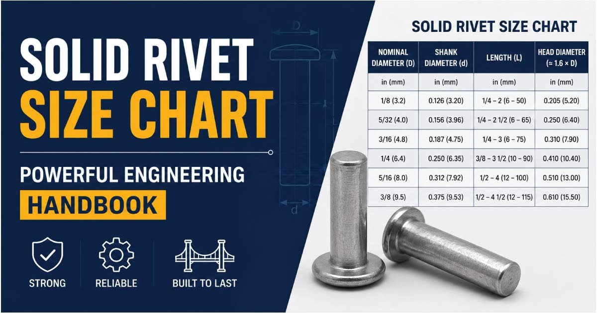 Solid Rivet Size Chart
