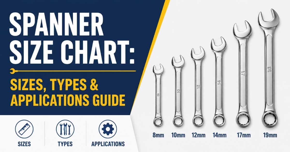 Spanner Size Chart: Sizes, Types & Applications Guide
