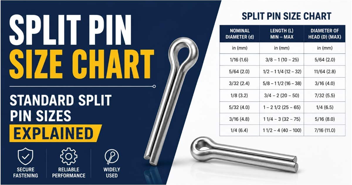 Split Pin Size Chart