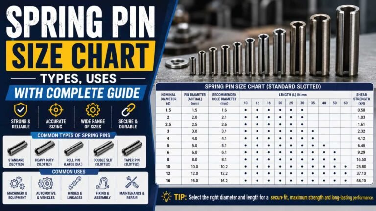 Spring Pin Size Chart, Types, Uses With Complete Guide - Hardware Size