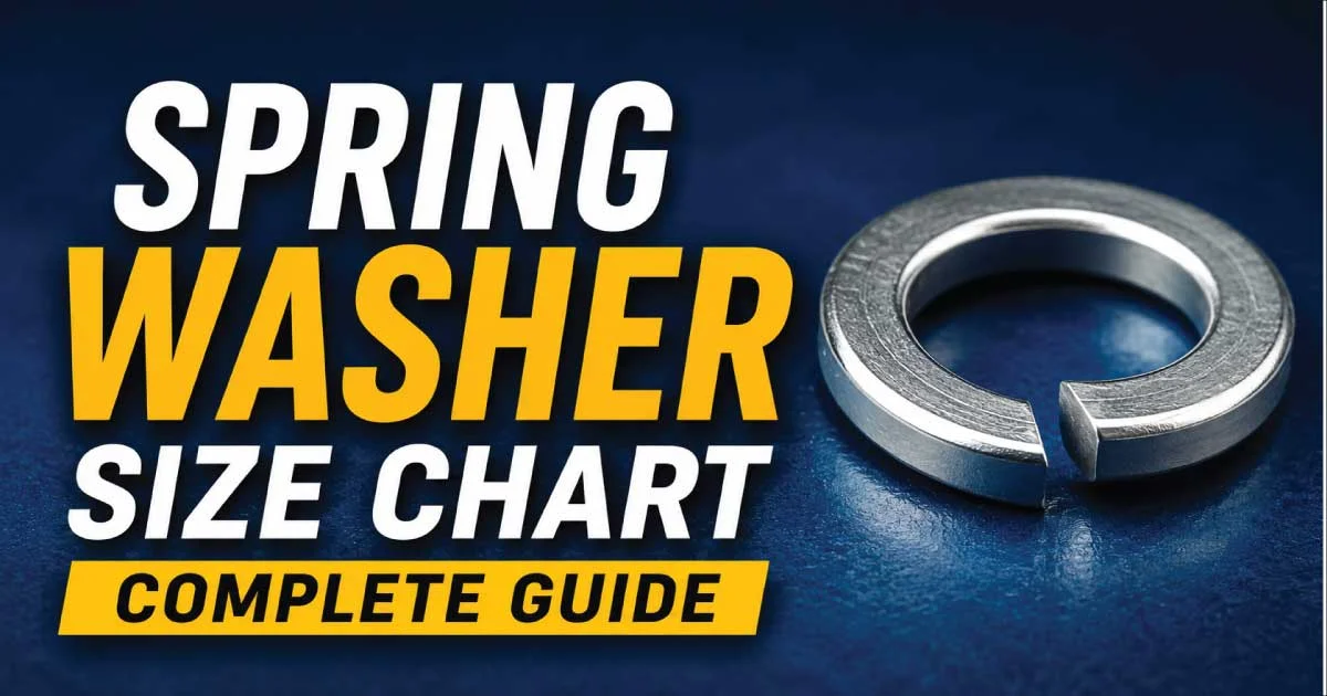 Spring Washer size chart