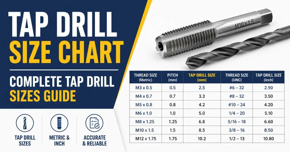 Tap Drill Size Chart: Complete Tap Drill Sizes Guide