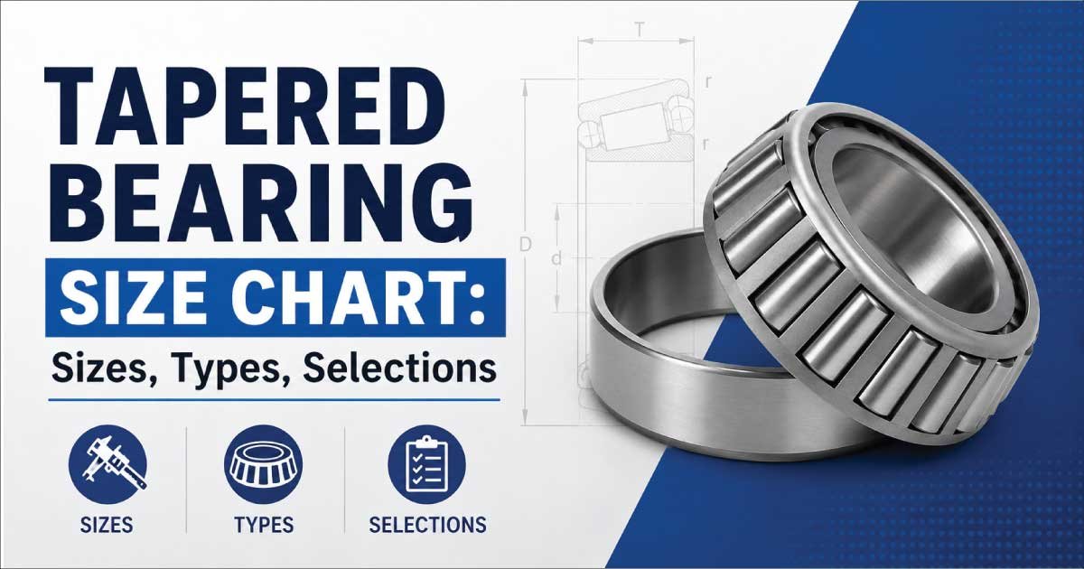 Tapered Bearing Size Chart: Sizes, Types, Selections