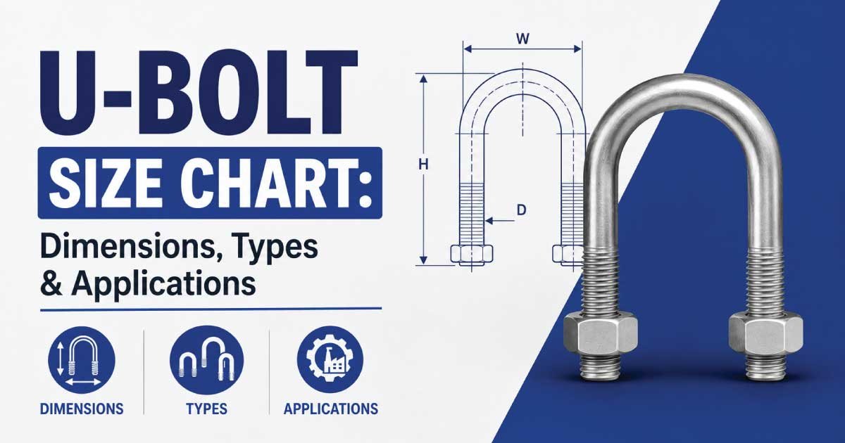 U-Bolt Size Chart: Dimensions, Types & Applications