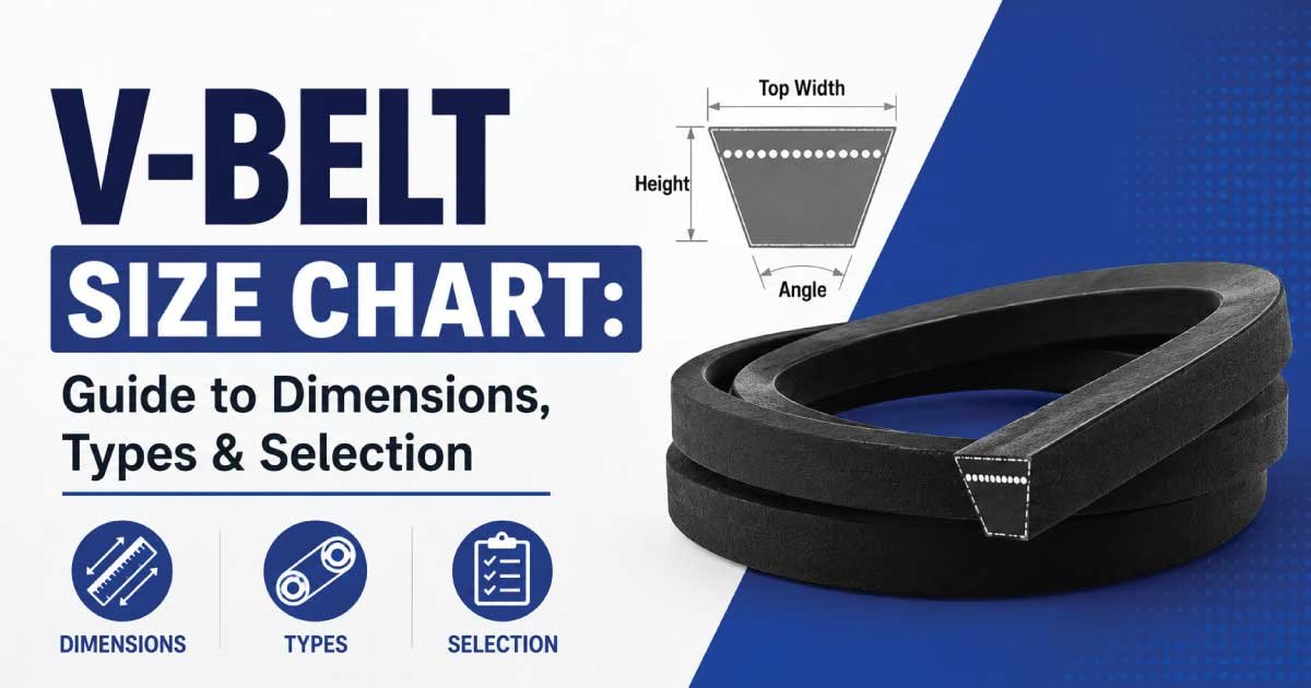 V-Belt Size Chart: Guide to Dimensions, Types & Selection