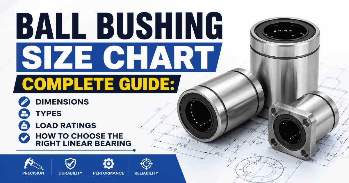 Ball Bushing Size Chart COMPLETE GUIDE: Dimensions, Types, Load Ratings, and How to Choose the Right Linear Bearing