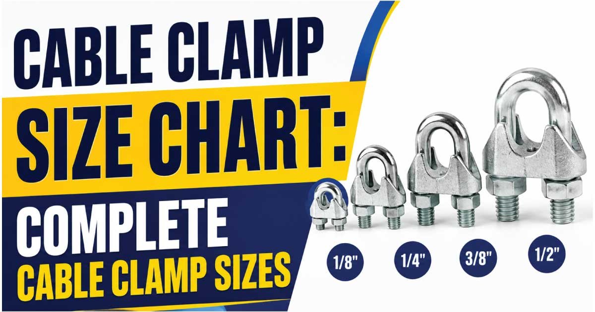 Cable Clamp Size Chart