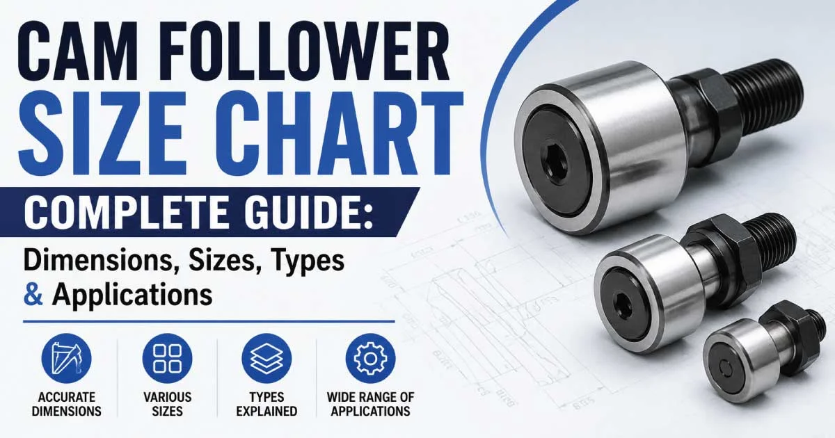 Cam Follower Size Chart COMPLETE GUIDE: Dimensions, Sizes, Types & Applications