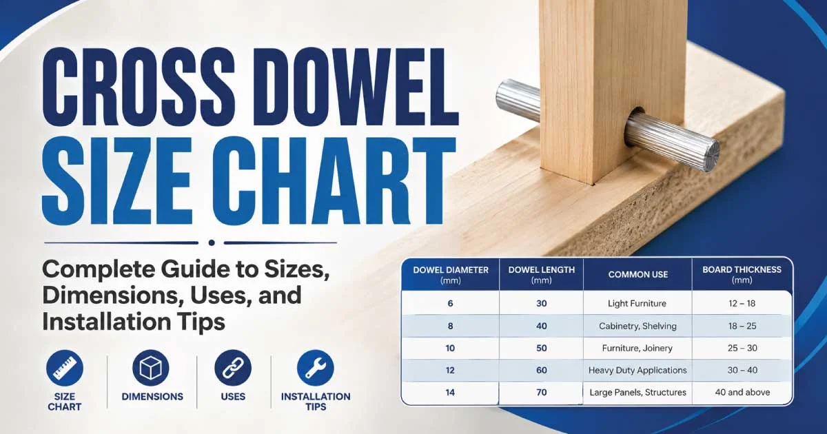 Cross Dowel Size Chart: Complete Guide to Sizes
