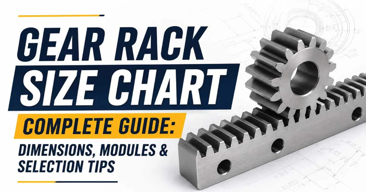 Gear Rack Size Chart COMPLETE GUIDE: Dimensions, Modules & Selection Tips