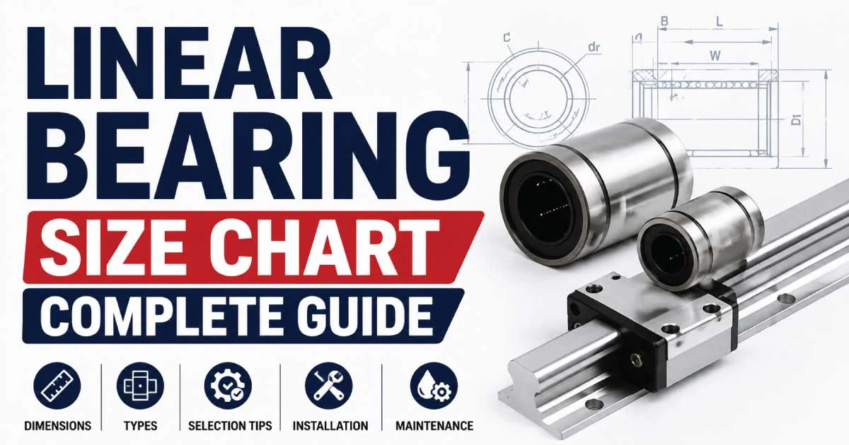 Linear Bearing Size Chart Complete Guide: Dimensions, Types, Selection Tips, Installation & Maintenance