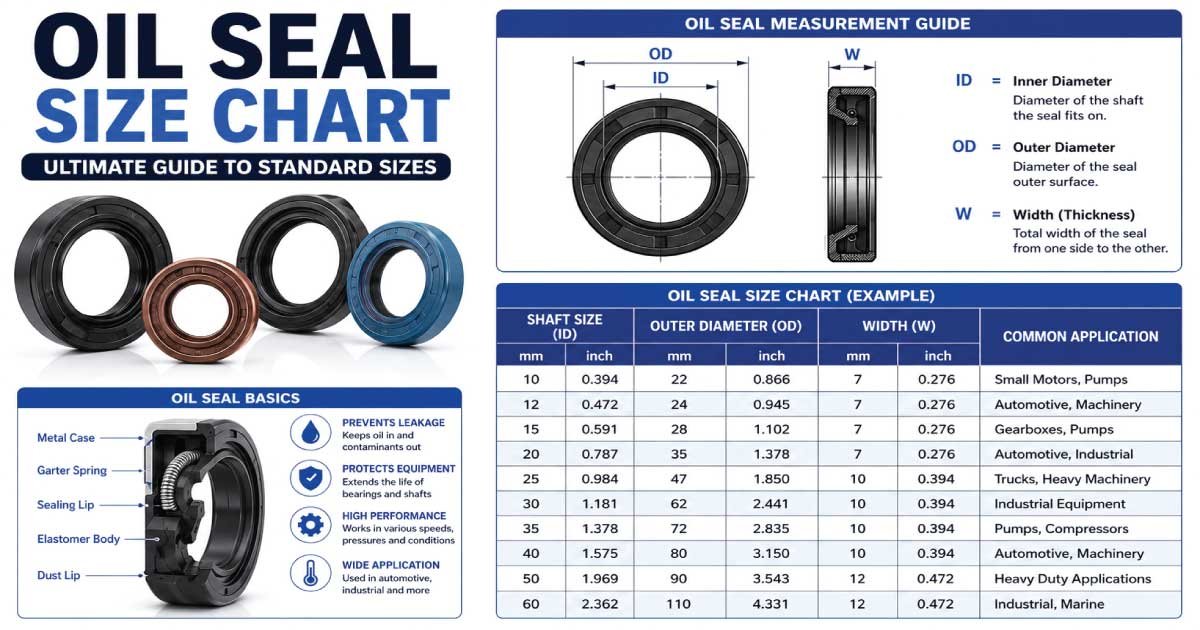 Oil Seal Size Chart