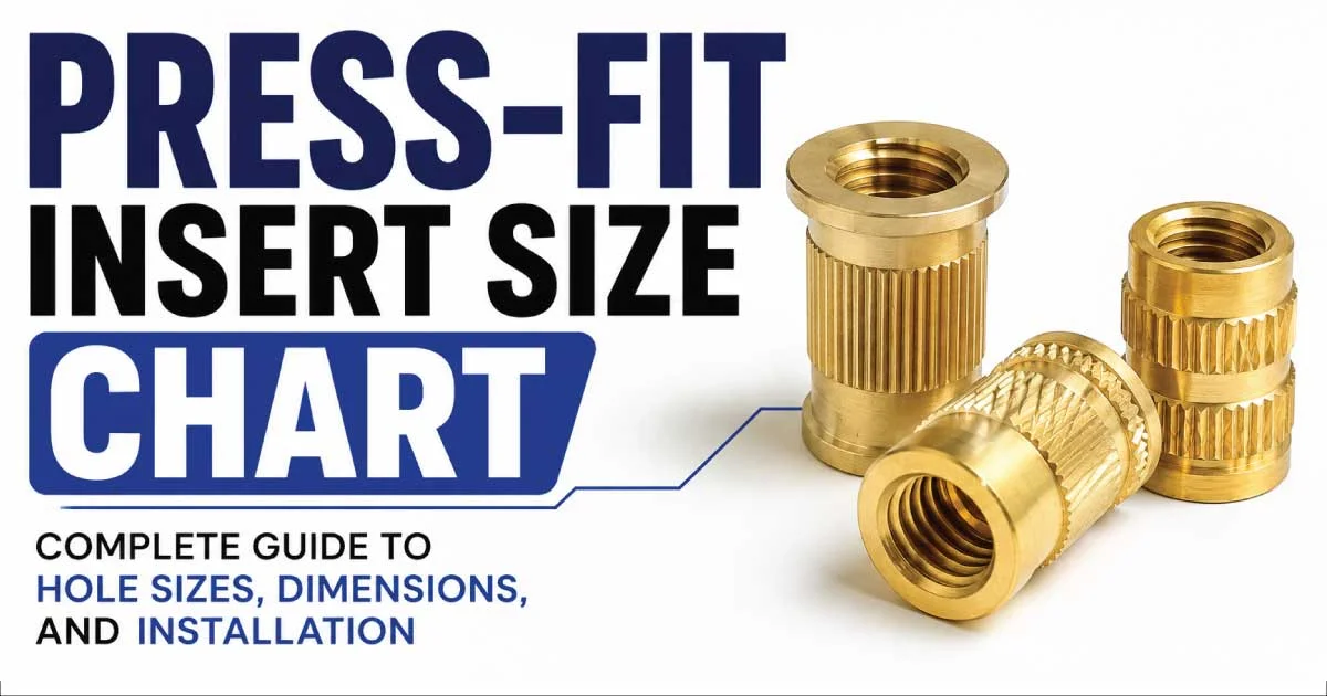Press-Fit Insert Size Chart, Complete Guide